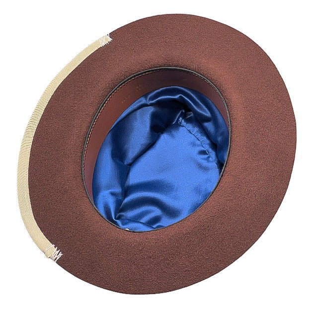 Juno Wool Felt Fedora – Twisted Crown Design