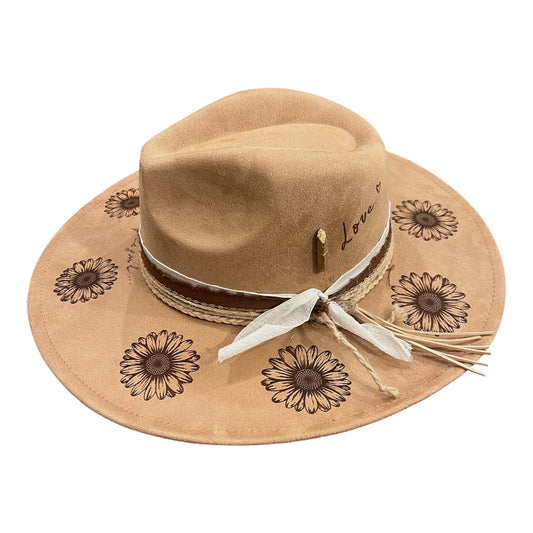 Life is Beautiful – Wide Brim Suede Fedora Hat