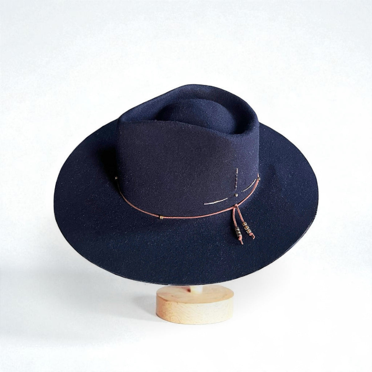 The Caribou – Classic Wide Brim Wool Felt Fedora… – wool felt wide brim hat | Pokijomba Hats
