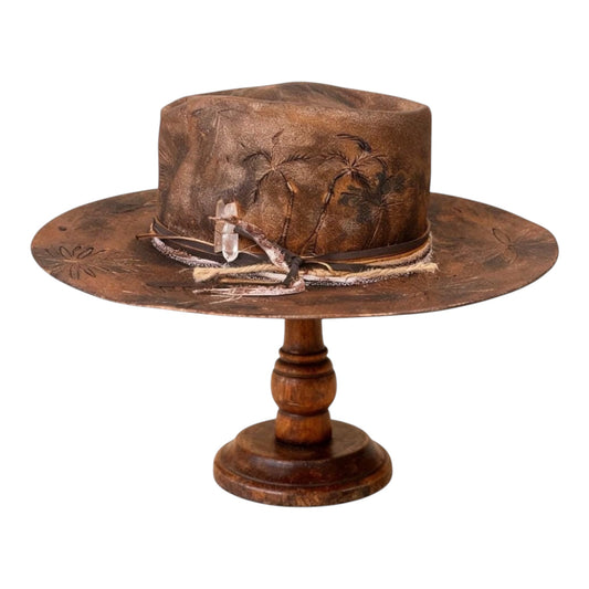 In Stock – Rose Gold Distressed Fedora Hat