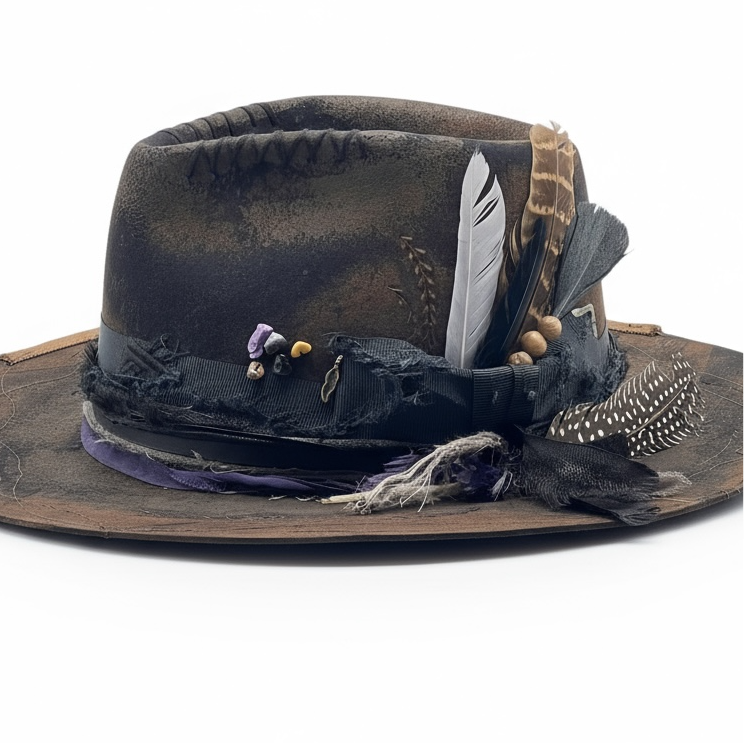 The Artisan Vintage Felt Hat – Handmade Distressed Rare Style Hat