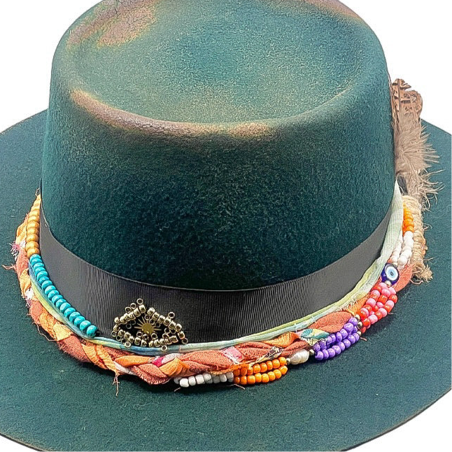 The Modern Native – Short Brim Bolero Felt Hat | Boho Style