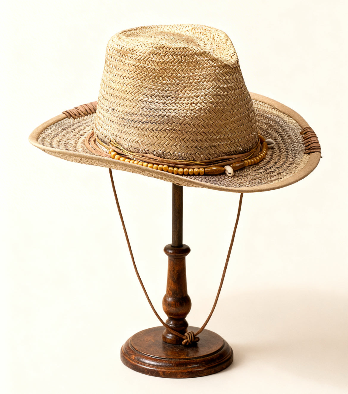 Sol Summer Hat – Gold Indigo Straw Fedora