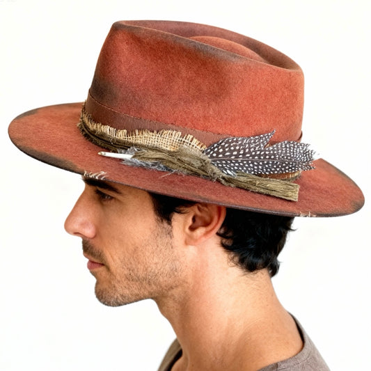 The Rouge Desert Hat – handmade handmade felt hat by artisan Ruby Cantero | Pokijomba Hats