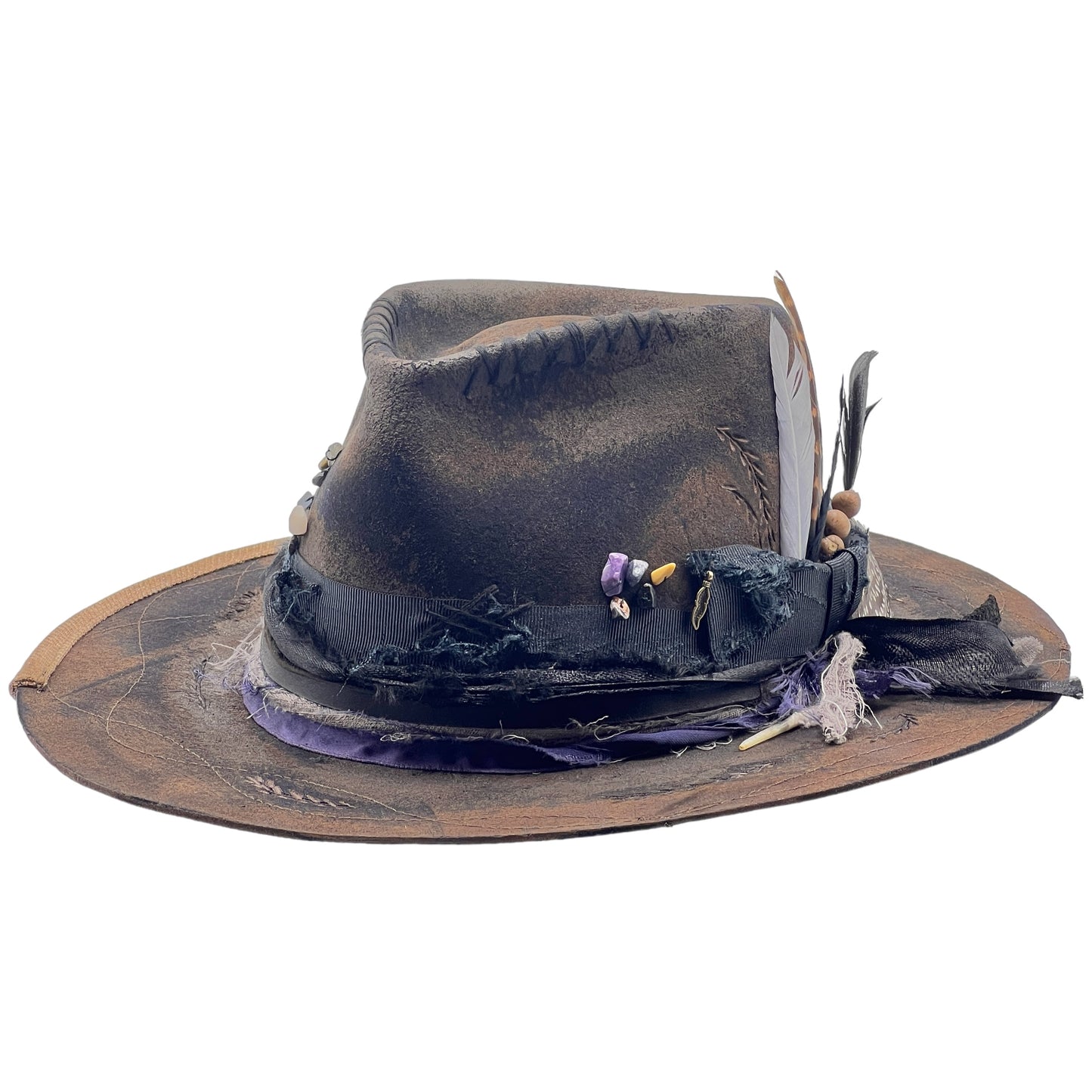 The Artisan Vintage Felt Hat – Handmade Distressed Rare Style Hat