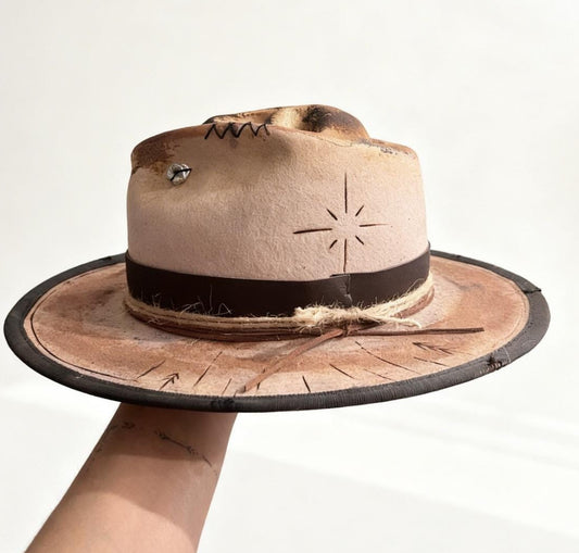 In Stock – Rare Skull Hat – Leather Effect Fedora Wool
