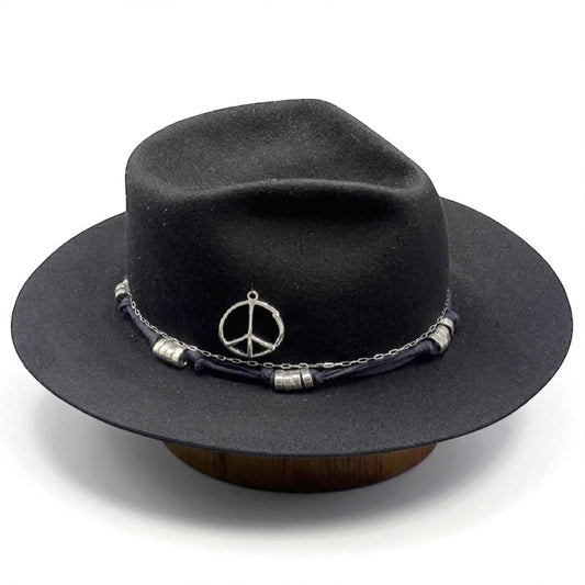 People of Peace Wool Hat – Minimal Style – handmade wool felt hat by artisan Ruby Cantero | Pokijomba Hats