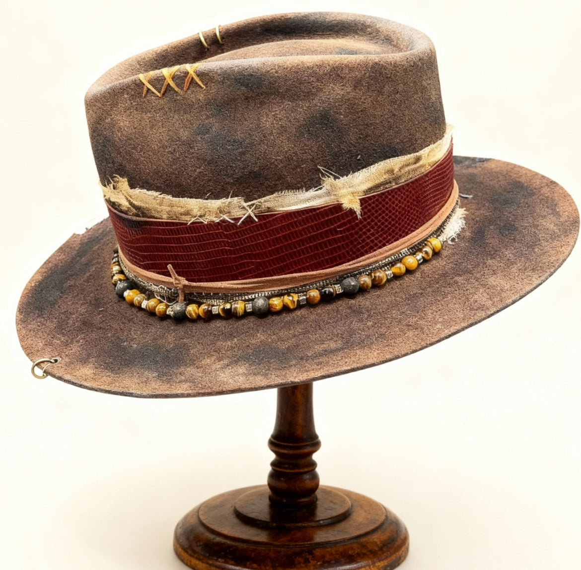 The Rocker — Distressed Western Crown Fedora Hat