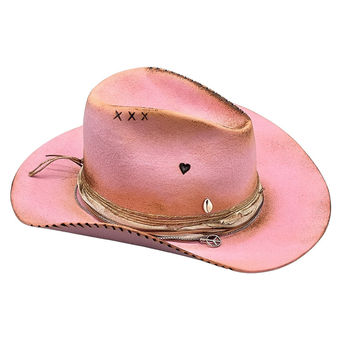 The Sweet Vinyl – Pink Western Cowboy Wool Felt Hat
