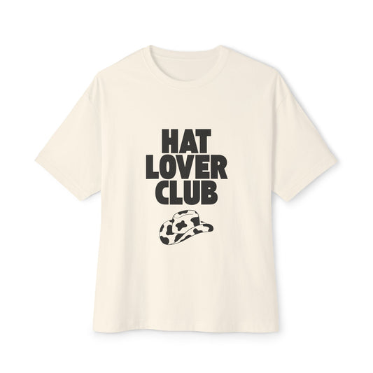 Hat Lover Club Tee — Graphic Oversized Boxy T‑Shirt