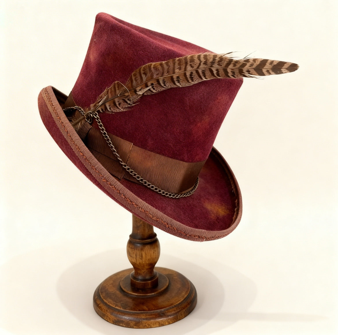 Percy – Edgy Distressed Wool Felt Top Hat