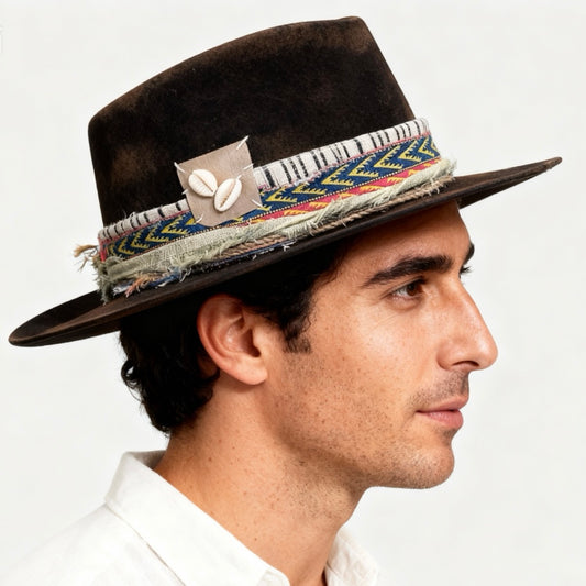 Oliver – The Bohemian Soul Statement Hat For Free… – handmade felt fedora hat | Pokijomba Hats