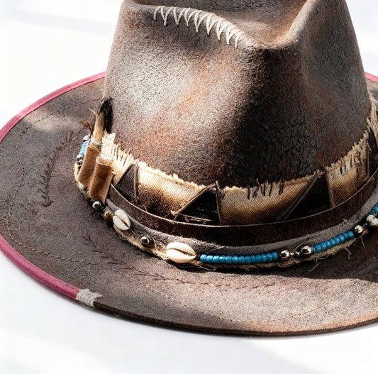 Mystic Mexican Soul – Wool Felt Hat – Handmade Vintage Bohemian Hat