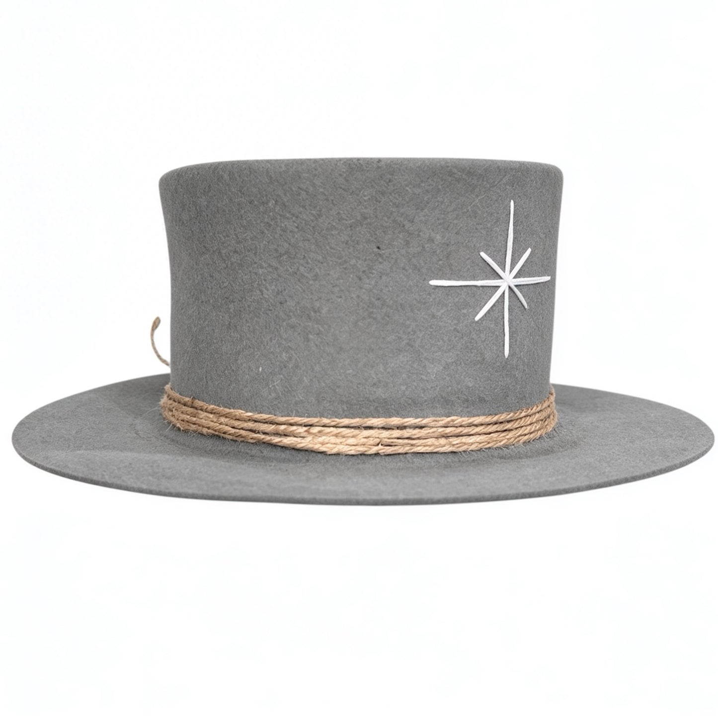 Tulum – Wool Felt Top Hat in Light Grey