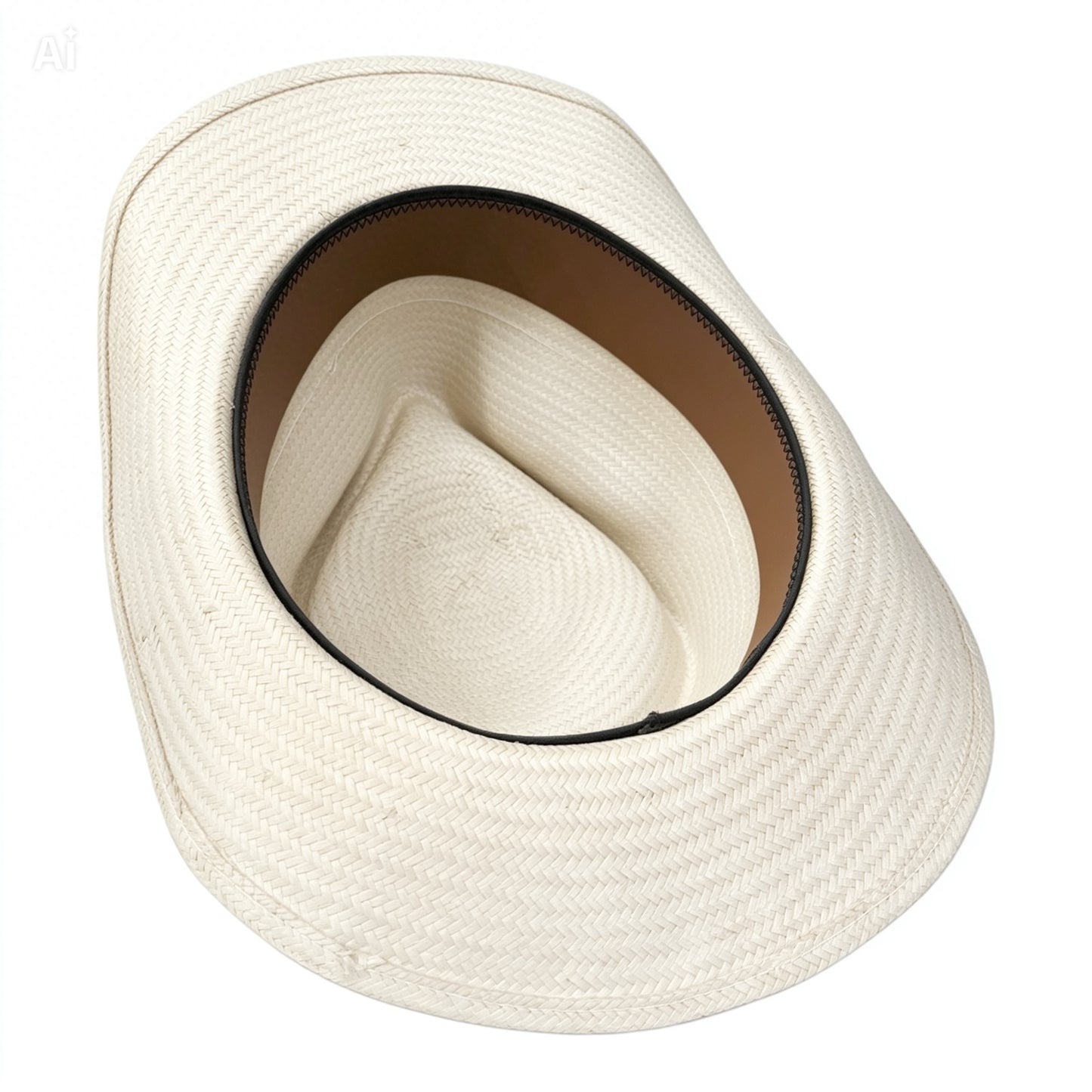 The Saltwind Hat in Ivory – Handmade Shantung Cowboy Hat with Ikat Band