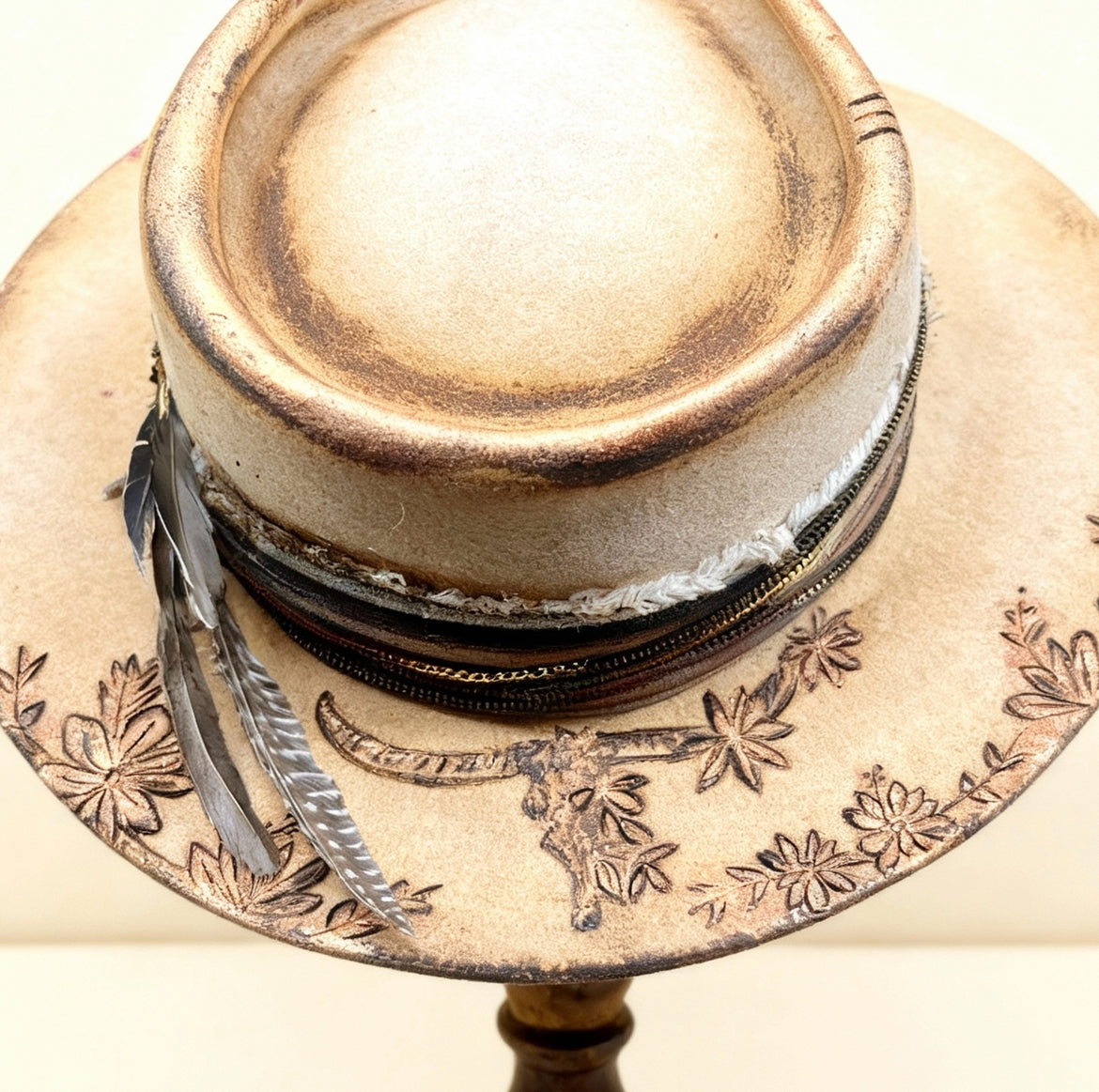 The Anisoptera — Hand-Burned Fedora Hat