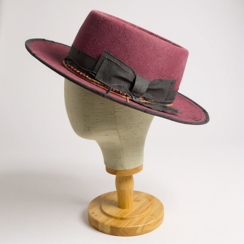 Chloe – Round Crown Wool Felt Hat