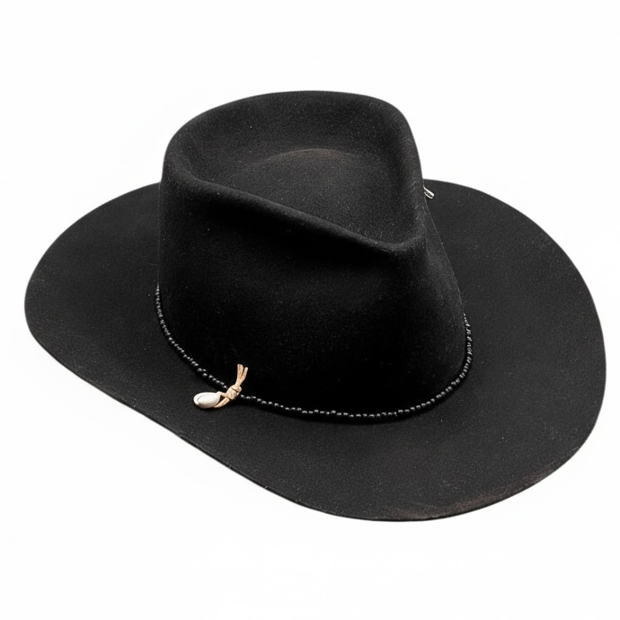 Black Wool Felt Rodeo Hat – Western Cowboy Style
