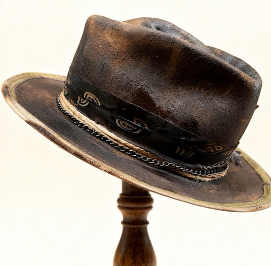 Rare Skull Hat – Edgy Leather Effect Fedora