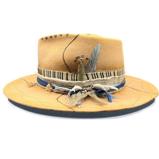 Free Spirit – handmade handmade felt hat by artisan Ruby Cantero, detail view 5 | Pokijomba Hats