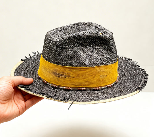 California – Chasing Dreams – Black Straw Vegan Fedora Hat