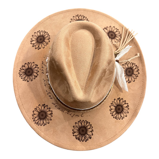 Life is Beautiful – Wide Brim Suede Fedora Hat