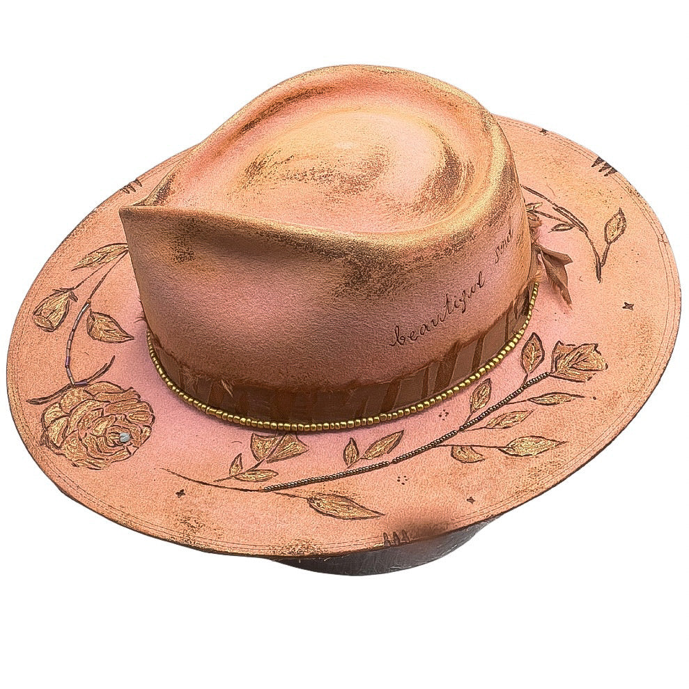 Wild Flowers Don’t Die – Wool Felt Hat – Twisted Crown