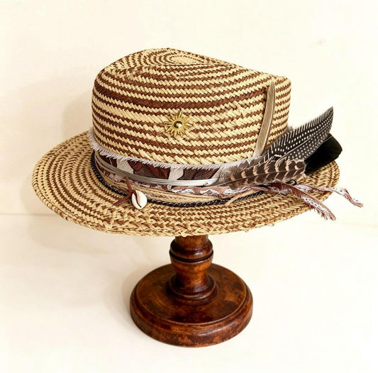 Straw Medium Brim Fedora Hat – Summer Hat