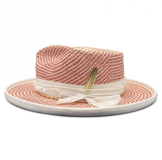 Straw Medium Brim Fedora Hat – Summer Hat
