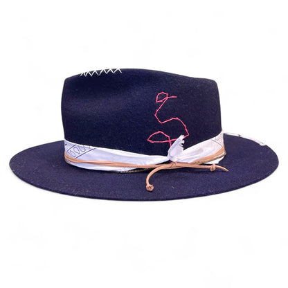 Flamingo – Navy Blue Felt Hat
