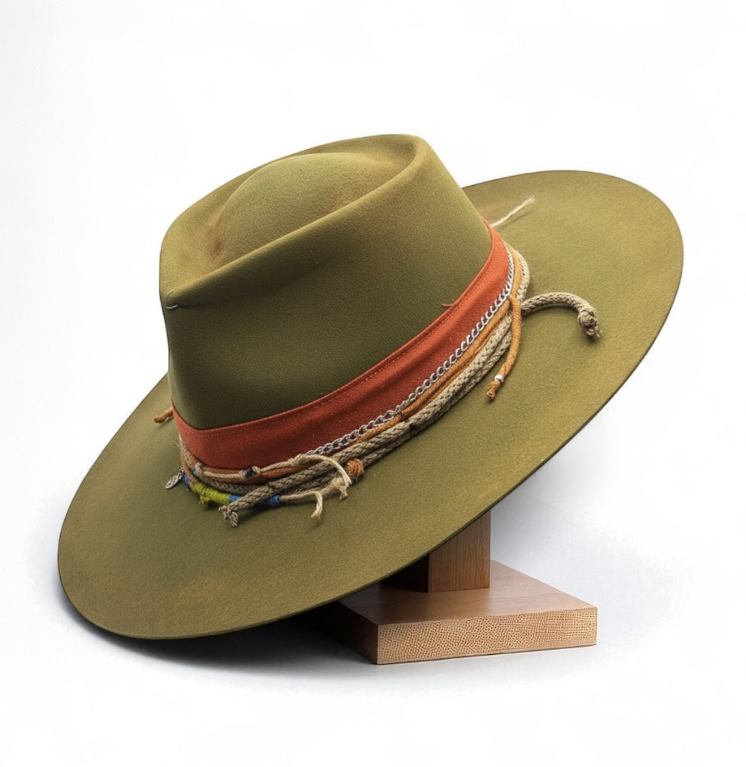 Tropik | Wild Felt Fedora – Handcrafted Bohemian Hat – wool felt fedora hat | Pokijomba Hats