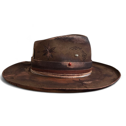 In Stock – Rare Vintage Style Rabbit Felt Hat – “Flowers of Ophelia”