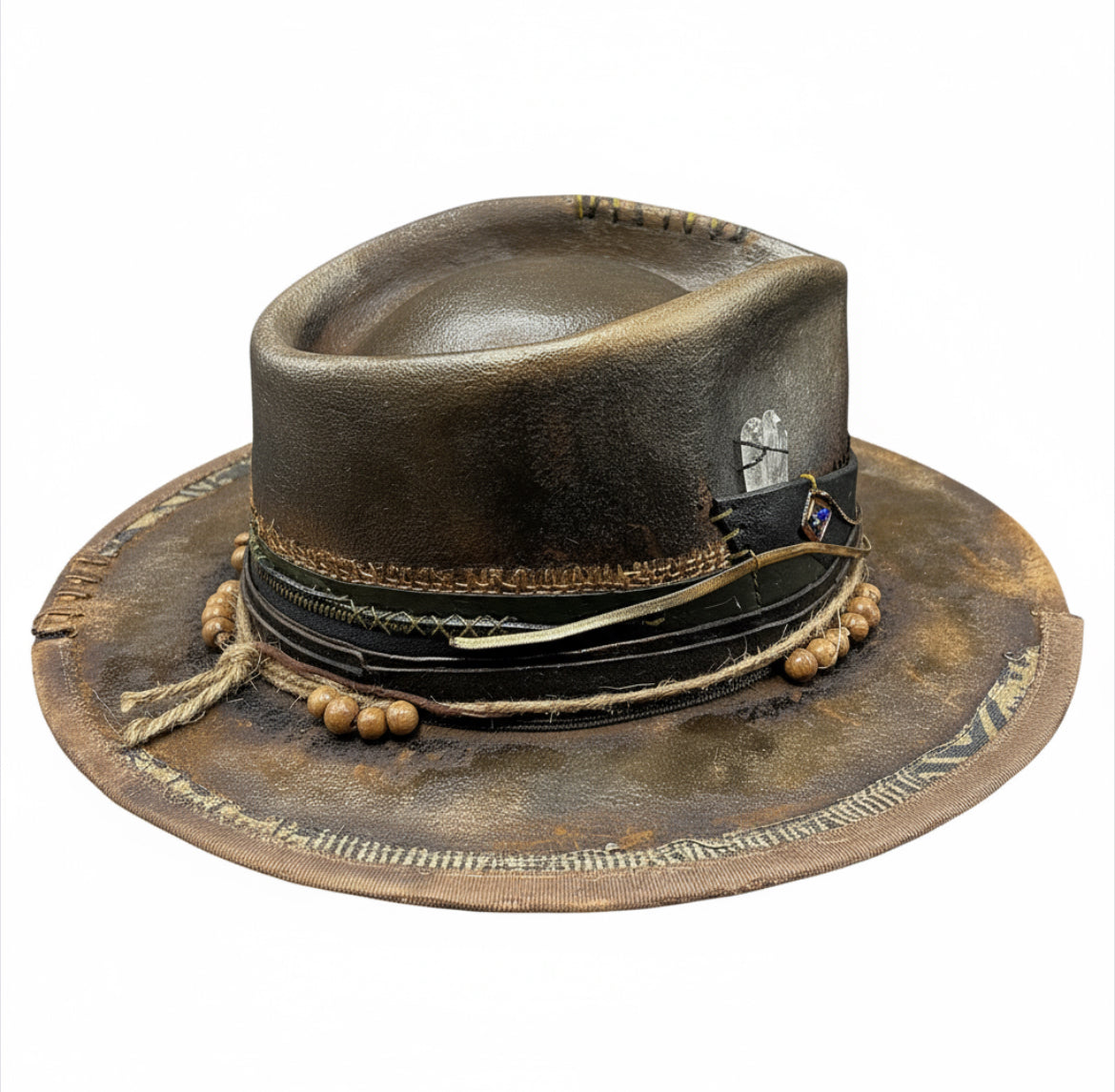 El Salto – Unique Handmade Vintage Leather-Effect Felt Hat | Artisan Fedora