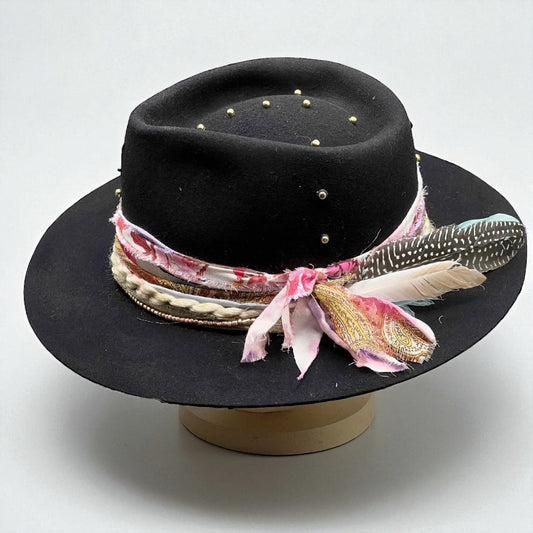 Felt Fedora Hat – Oh, I’m Burning II | Bohemian Wool Hat for Men & Women