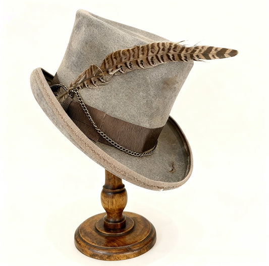 Percy – Edgy Distressed Wool Felt Top Hat