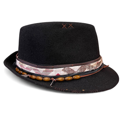 Boho Rock Style Wool Fedora Hat – Short Brim Collection