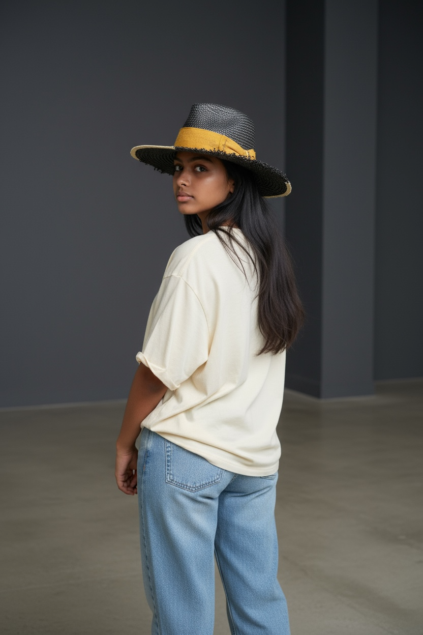 California – Chasing Dreams – Black Straw Vegan Fedora Hat