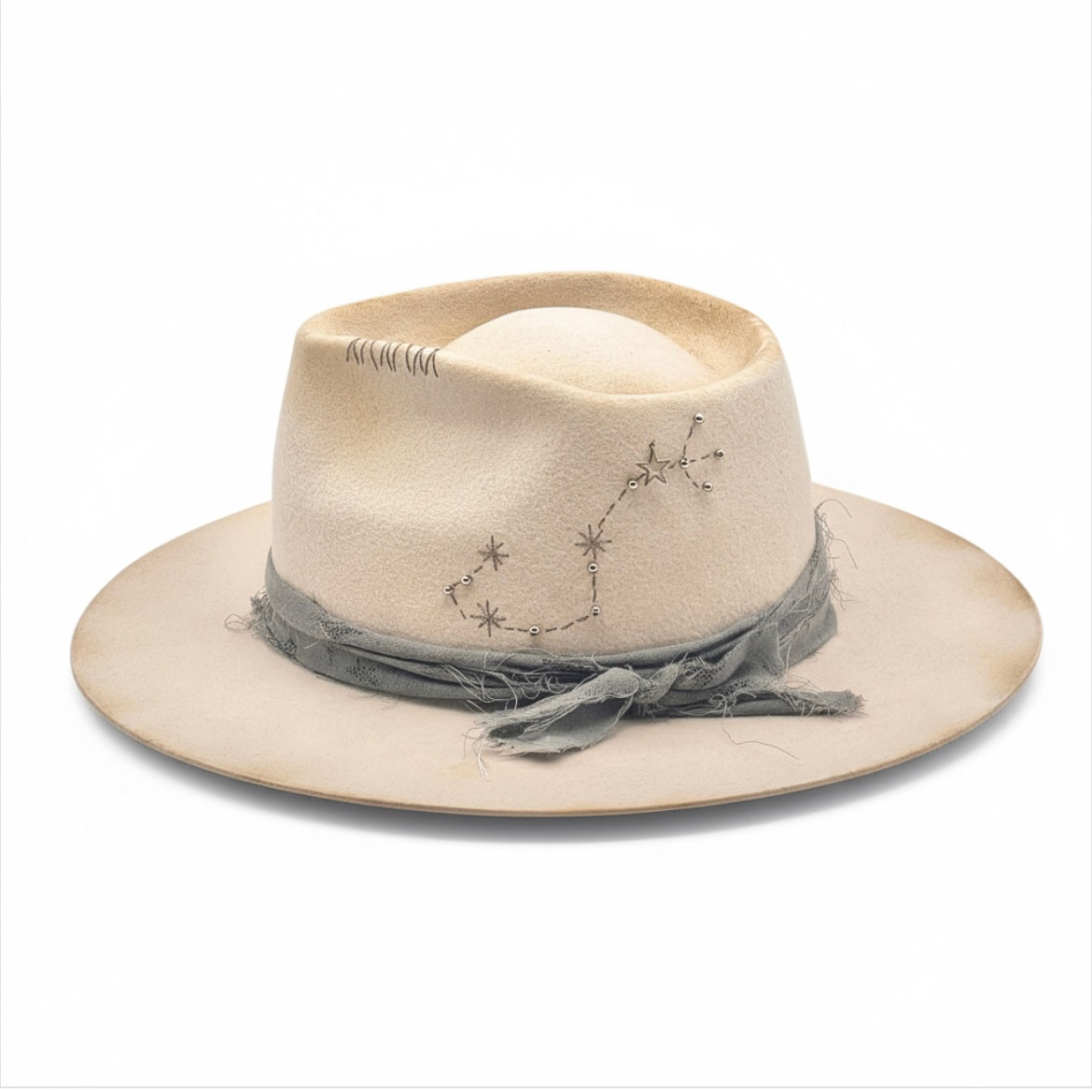 Horoscop Wool Felt Fedora – Star Constellation Design – 
SCORPIO