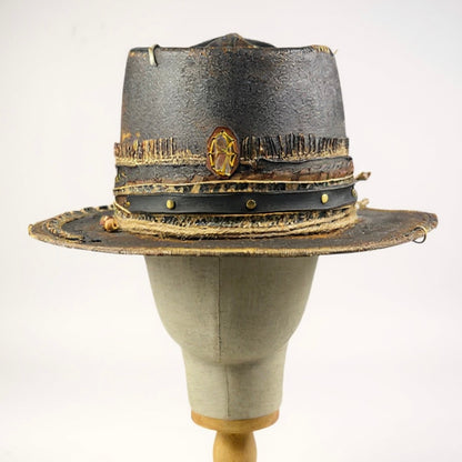 In Stock – Rare Vintage Skull Hat – Dark Ilaj – Leather Effect Style Hat · Handcrafted