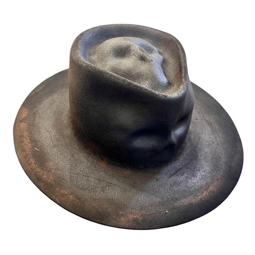 Double Skull Fedora – Wide Brim Hat