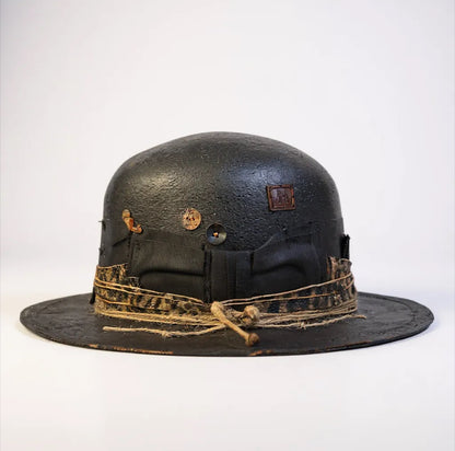 In Stock – Bowler Cheetah Vintage Leather Style Hat