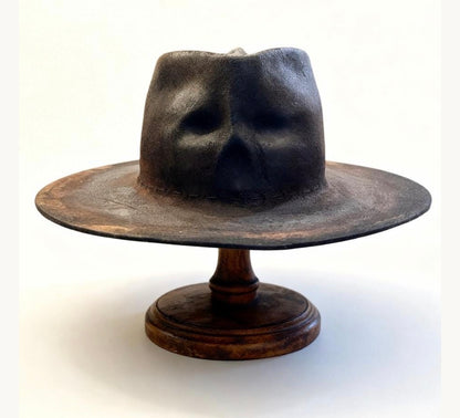 Double Skull Fedora – Wide Brim Hat
