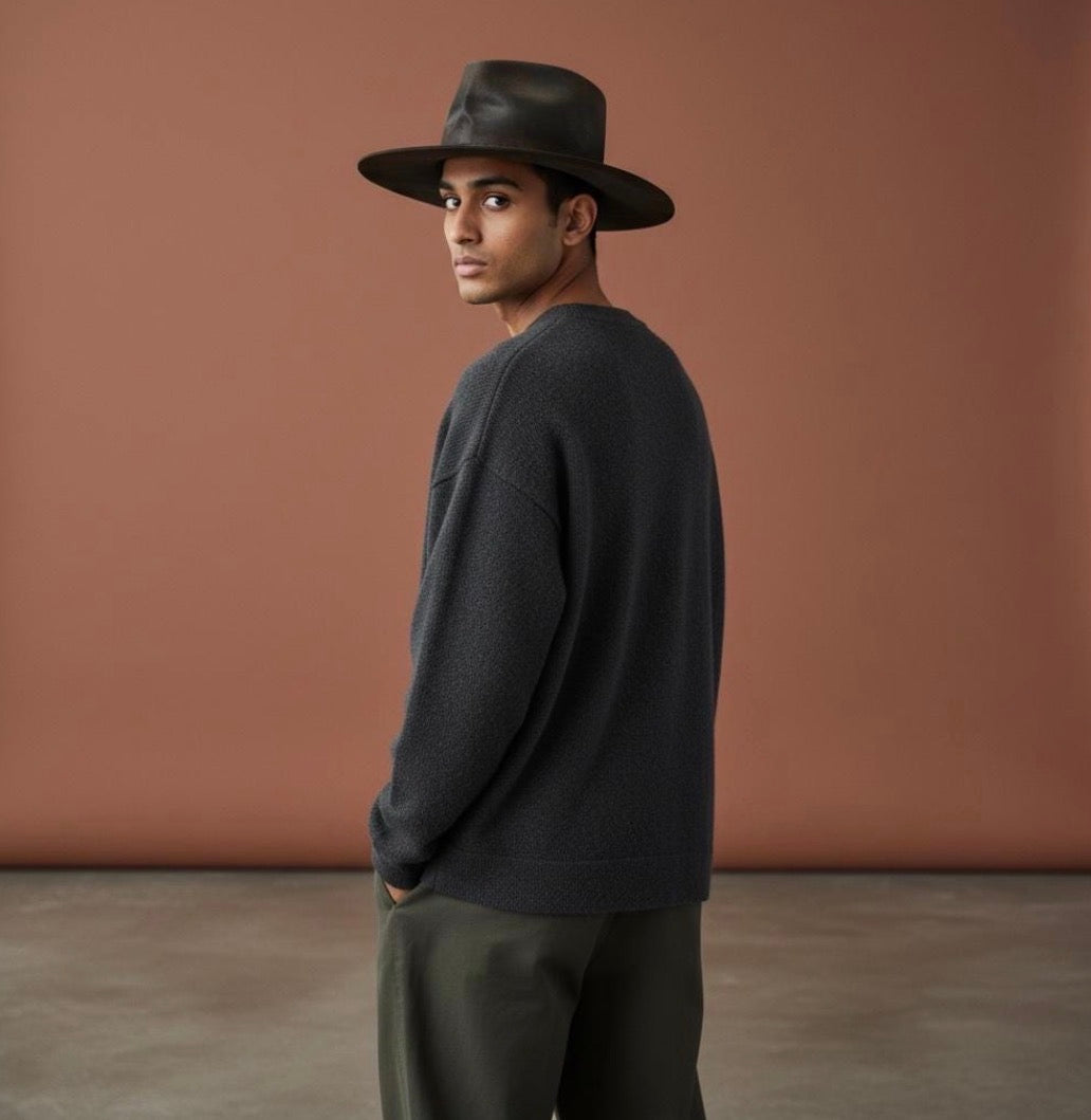Double Skull Fedora – Wide Brim Hat