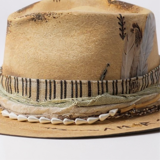 All You Need Is AMOR Fedora – Handmade Felt Hat with Wide Brim