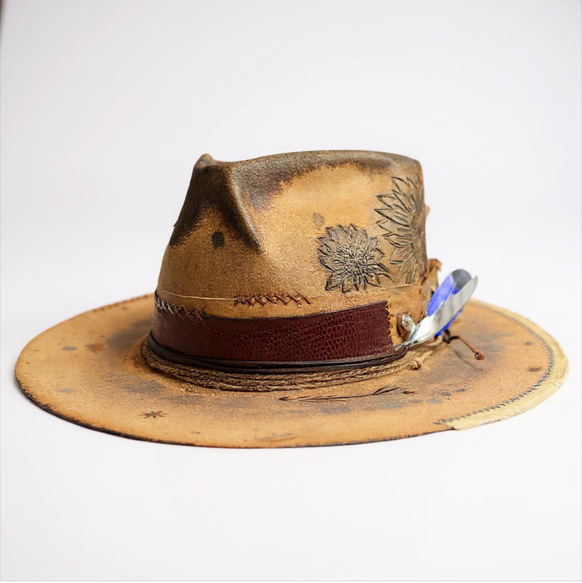 Rare Vintage Felt Hat – Sunflower Bloom – The Burning Man Hat