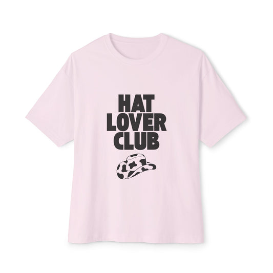 Hat Lover Club Tee — Graphic Oversized Boxy T‑Shirt