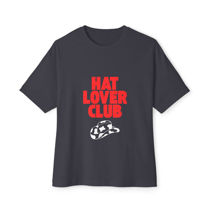 Hat Lover Club Tee — Graphic Oversized Boxy T‑Shirt