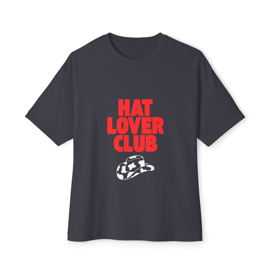 Hat Lover Club Tee — Graphic Oversized Boxy T‑Shirt