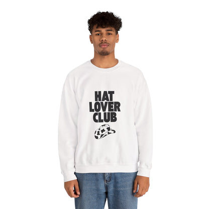 Hat Lover Club Sweatshirt — Graphic Crewneck for Hat Enthusiasts