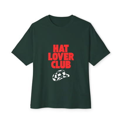 Hat Lover Club Tee — Graphic Oversized Boxy T‑Shirt